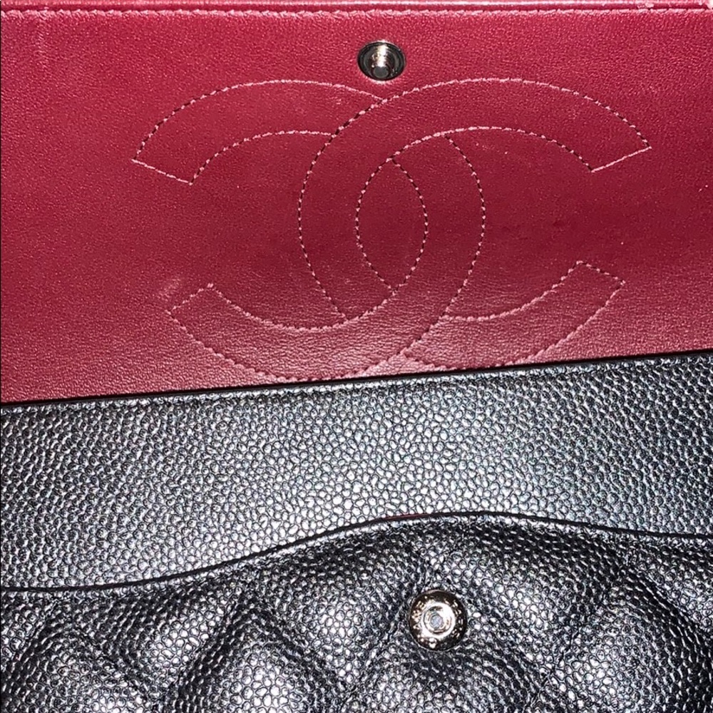 Chanel jumbo caviar classic double flap silver - Picture 8 of 13
